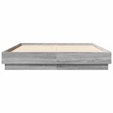  Okvir kreveta siva boja hrasta 135 x 190 cm konstruirano drvo | shoptok.hr