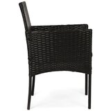 Multi Garden vrtni set namještaja od tehnoratana s 2 stolice i stolom, crni | shoptok.hr