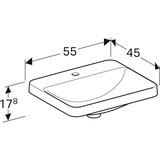 Geberit LAVABO VARIFORM UGRADNI PRAVOUGAONI 550X450 GEBERIT 500.742.01.2 | ePonuda.com