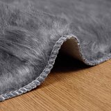  Tepih od umjetne ovčje kože TAFALLA Antracit Ø 80 cm Poliester | shoptok.hr