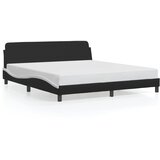  The Living Store Posteljni okvir z vzglavjem črn in bel 180x200 cm umetno usnje - Posteljni Okvir, (21450814) | Shoptok.si