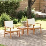  Sjedeća garnitura za vrt 3 pcs Krem bijela Čvrsto drvo akacije | shoptok.hr