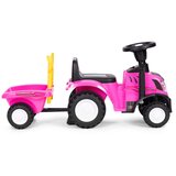 Guralica Traktor za vožnju s prikolicom za djecu, interaktivni volan, zvukovi, roza | shoptok.hr