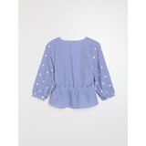 Sinsay Košuljasta bluza s kariranim uzorkom i izvezenim cvjetićima | shoptok.hr