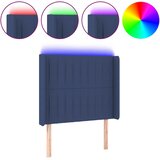  LED uzglavlje plavo 103 x 16 x 118/128 cm od tkanine | shoptok.hr