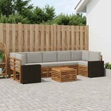  Set vanjskih sofa 8 kom. Prirodna i svjetlosiva | shoptok.hr