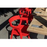 Gazzda Rdeč jedilni stol z nasloni za roke iz masivnega hrasta Flip – | Shoptok.si