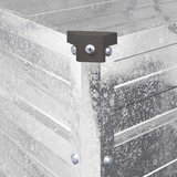  Povišeni vrtni krevet Srebrna 100 x 40 x 24 cm cinkani | shoptok.hr