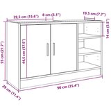 vidaXL Omarica za umivalnik sonoma hrast 90x29x55 cm inženirski les | Shoptok.si
