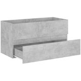 Ormarić za umivaonik boja betona 90x38,5x45cm konstruirano drvo | shoptok.hr
