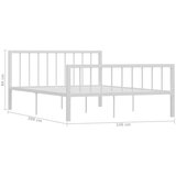  Posteljni okvir bel kovinski 140x200 cm, (20606650) | Shoptok.si
