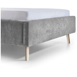 Meise Möbel Siva oblazinjena zakonska postelja brez letvenega dna 140x200 cm Mattis – | Shoptok.si