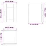  Zidni kuhinjski ormarić s policom Staro drvo 30 x 31 x 40 cm | shoptok.hr