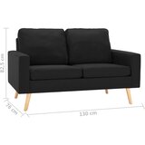  Dvosjed od tkanine crni | shoptok.hr