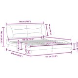 vidaXL Okvir za krevet s uzglavljem tamnosivi 180 x 200 cm od tkanine | shoptok.hr