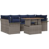  Vrtna sedežna garnitura s shranjevanjem 7 pcs Siva Poly ratan, (5000022024) | Shoptok.si