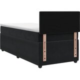  Boxspring krevet s madracem Crna 90 x 200 cm Baršun | shoptok.hr