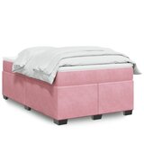 Box spring krevet s madracem ružičasti 120 x 200 cm baršunasti | shoptok.hr