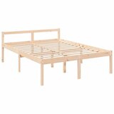 Krevet za starije s uzglavljem 160x200 cm od masivnog drva | shoptok.hr
