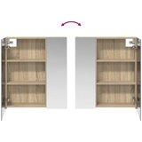  Kupaonski ormar s ogledalom Sonoma hrast 60 x 14,5 x 70 cm | shoptok.hr