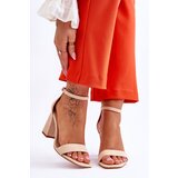 Kesi Women's Stable-heeled sandals beige lavissa | ePonuda.com