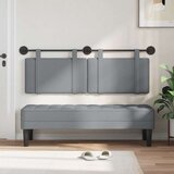  Držeće uzglavlje Zidne Svijetlo siva 130 x 55 x 5 cm tkanina - Svjetlosiva 120 cm bez LED svjetla | shoptok.hr