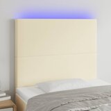 vidaXL LED uzglavlje krem 90x5x118/128 cm od umjetne kože | shoptok.hr