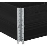  Okviri za palete 2 kom crni 150x50 cm od masivne borovine | Eponuda.com