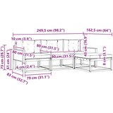  Set vanjskih sofa 4 kom. Prirodna i antracit | shoptok.hr