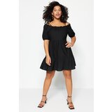 Trendyol Curve Plus Size Dress - Black - Skater | Shoptok.si