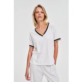 Marisse White Cotton Blouse Cene