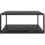  Stolić za kavu crni 80 x 80 x 35 cm od kaljenog stakla | Shoptok.si