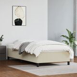 The Living Store Posteljni okvir krem 100x200 cm umetno usnje - Posteljni Okvir, (21527872) | Shoptok.si