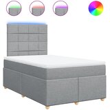  Krevet s oprugama i madrac svjetlosivi 120 x 200cm od tkanine | shoptok.hr