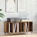 vidaXL kabinet za rekorde Umjetni hrast Konstruirano drvo, Metal | shoptok.hr