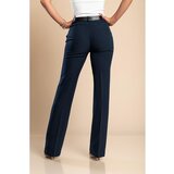 Fenzy Elegantne Dolge Hlače Z Ravnimi Hlačnicami, Temno Modre | Shoptok.si