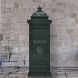 vidaXL Stoječi poštni nabiralnik starinski stil aluminij zelene barve | Shoptok.si