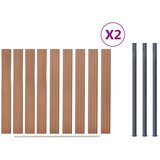  Set panela za ogradu smeđi 353x186 cm WPC | shoptok.hr