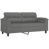  3-dijelni set sofa s jastucima tamnosivi od mikrovlakana | shoptok.hr