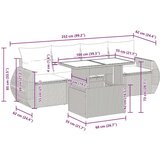 vidaXL 5-dijelni vrtni set sofa s jastucima bež od poliratana | shoptok.hr