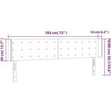  Vzglavje z ušesi črno 183x16x78/88 cm žamet, (20952260) | Shoptok.si