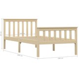  Okvir kreveta prirodna boja od masivne borovine 100 x 200 cm | shoptok.hr
