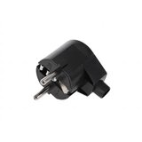 Elgotech vtikač , 16 a, 250 v, plastični, za kabel, kotni, črn Cene