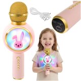 Izoxis dječji bežični karaoke mikrofon zec, ružičasti | shoptok.hr