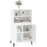  Visoka komoda sjajna bijela 60x36x110 cm od konstruiranog drva | shoptok.hr