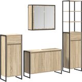  Set namještaja za kupaonicu Sonoma hrast Konstruirano drvo | shoptok.hr