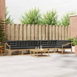  Set vanjskih sofa 7 kom. Bijela i antracit Poliester | shoptok.hr