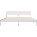  Krevetna konstrukcija Bijelo 200 x 200 cm Čvrsto borovo drvo | shoptok.hr