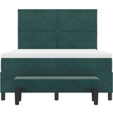  Krevet s boxspringom s madracem i klupom tamnozelene boje 140x190 cm baršun | shoptok.hr