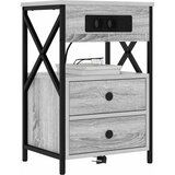  Noćni ormar 2 pcs Siva Sonoma 40 x 31 x 60 cm Konstruirano drvo | Eponuda.com